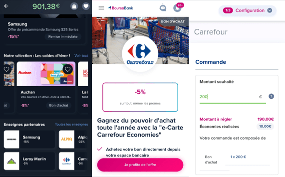 Exemple d'offre de cashback The Corner pour Carrefour